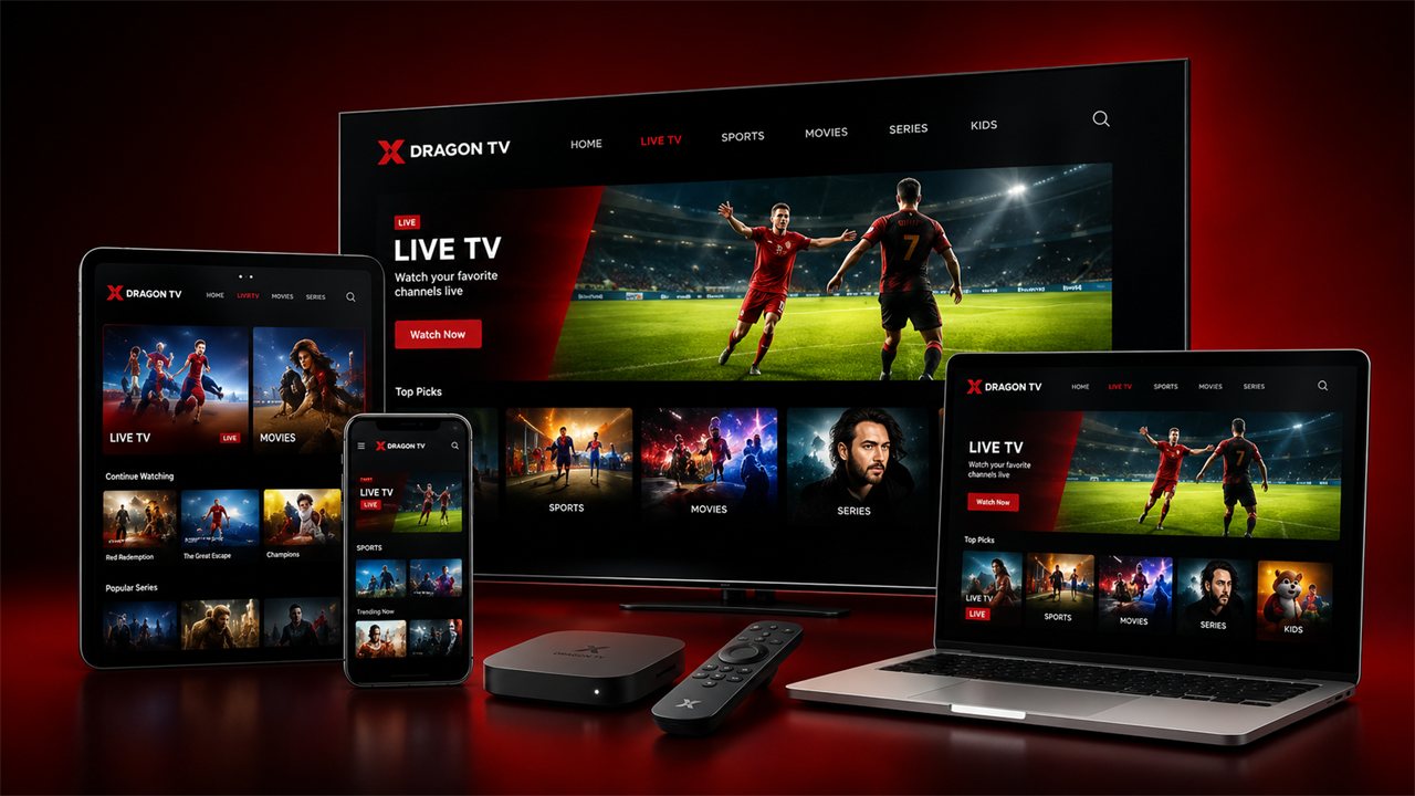 X DRAGON TV en TV, tablet, móvil, TV Box y laptop